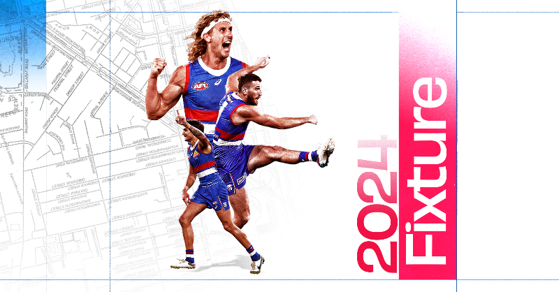 westernbulldogs's tweet photo. ICYMI: 2024 fixture just dropped 👇