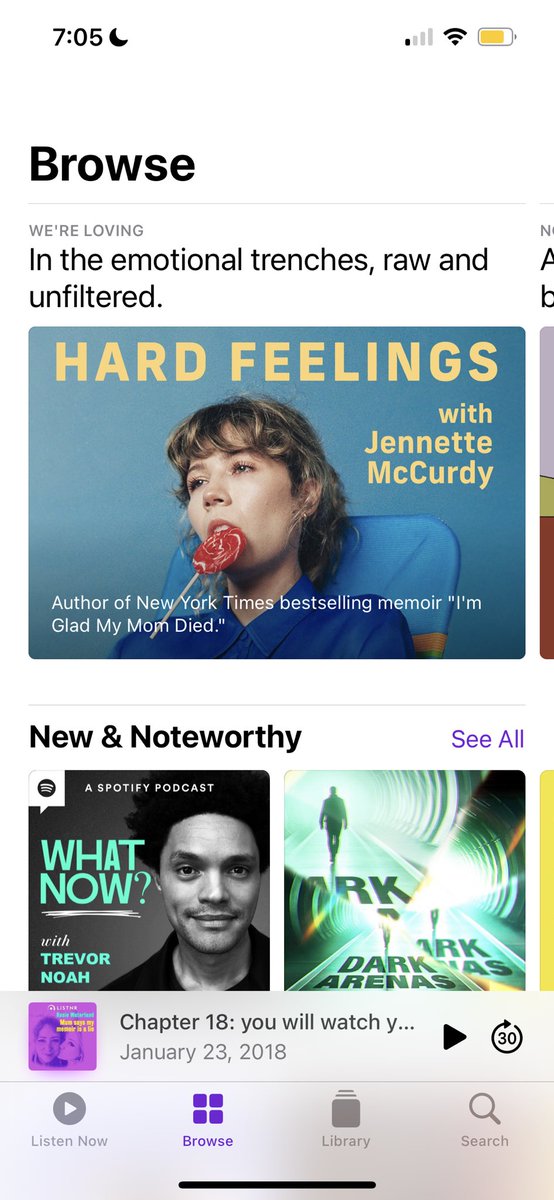 thank you @ApplePodcasts for featuring hard feelings on your home page , you are a real gem 🙏