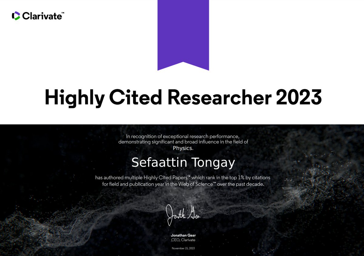 STongay's tweet photo. I would like to express my gratitude to my academic mentors, Arthur Hebard and Junqiao Wu, as well as my dedicated research team and all of my collaborators. @junqiao_wu #HighlyCitedResearchers  #webofscience https://t.co/bkGW4F8IMl