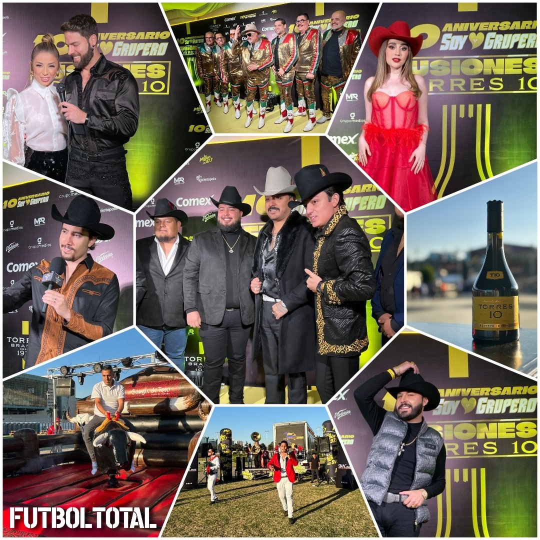 MXFutbolTotal's tweet photo. QUE FIESTÓN MI PLEBADA 🥳🎶🍾
Así se está viviendo el Décimo Aniversario @SOYGRUPERO #FusionesSoyGrupero.
La mejor música, baile, los mejores artistas, torito, buena comida, bebida y toda la actitud. 🤩
#MexicoesArdiente #ComexTrends #Torres10 https://t.co/g0wak9Mnff