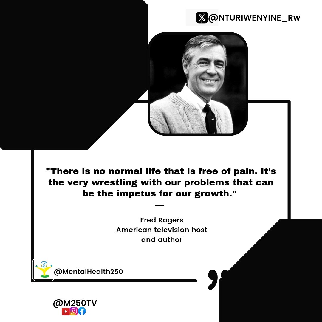 NTURIWENYINE_Rw's tweet image. #hirwanda and the #world #youarenotalone #nturiwenyine #psychology4better_life #mentalhealth250 #m250tv 

@fredrogersquote