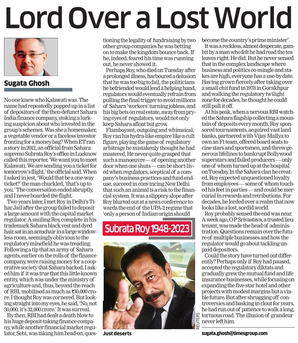 How the presence of thousands of Kalawatis triggered suspicion over the genuineness  of Sahara investors. <a href="/sugataghoshET/">Sugata Ghosh</a>