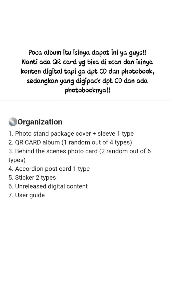 yupiwh's tweet photo. [PO] Twinkling Watermelon OST Album

Close PO 29/11
Rilis 30/11

🍒Digipack Album🍒
💵265k DP 150k (est 250gr)

🍒Poca Album🍒
Set 1 : 195k DP 150k
Set 2 : 285k DP 200k
Set 3 : 425k DP 350k
Set 4 : 575k DP 450k
Set 5 : 1.095k DP 900k

✅️ EMS Tax
✅️ GO WA
📍 Jakarta-Palembang https://t.co/evNtYrCH6n