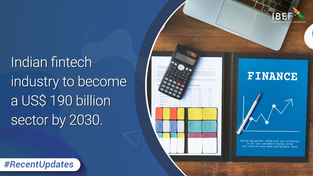 Brands_India's tweet image. Indian fintech industry to become a US$ 190 billion sector by 2030. #RecentUpdates

Read more: ibef.org/industry/finan…