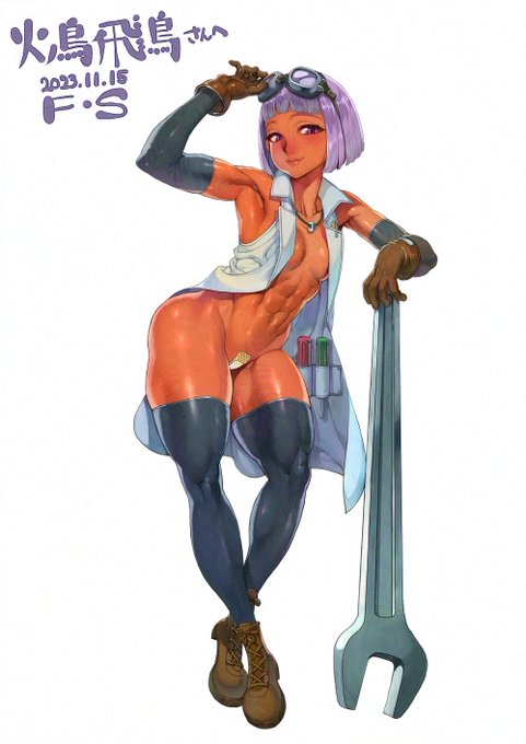 skebのコミッション。小さいおっぱい描くのが逆に難しいw#筋肉娘 #女の子 #褐色娘 