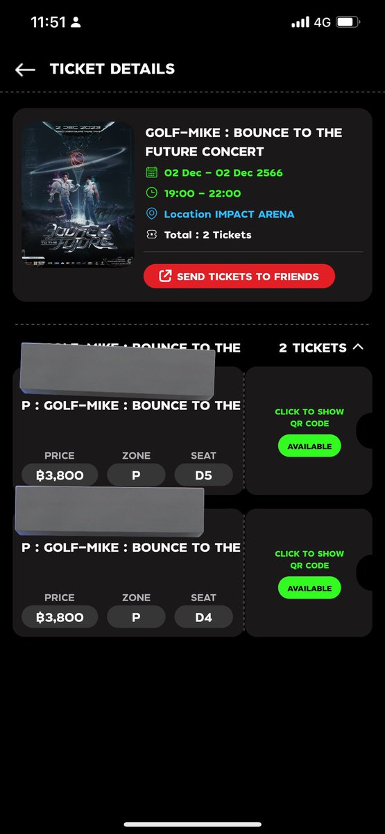 Praew_waw's tweet photo. ส่งต่อบัตรคอนเสิร์ต golf mike 
ไม่ได้ไปเพราะอ๊องลืมวันและจองตั๋วกลับบ้านไปแล้วจ้า 

บัตรโซนP 3,800
ที่นั่ง D4,D5

ซื้อ2 ใบขอ 5,600 พอจ้า
ลดสุดๆ 
#ขายบัตรคอน #กอล์ฟไมค์ 
#BounceToTheFuture https://t.co/dYOFZQRKxA