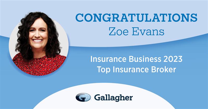 Gallagher_AUS's tweet image. Congratulations to Zoe Evans, one of the @InsuranceBizAU Top Insurance Brokers for 2023!

We are incredibly proud to have Zoe as a member of the Gallagher Australia team, and we congratulate her on her well-deserved recognition!

#GallagherAus #InsuranceAus