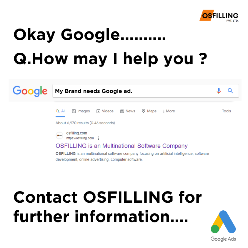 Boost your brand with the power of Google Ads! 🚀✨ Contact us for tailored strategies that turn clicks into customers.
🌐osfilling.com
📞For More Details Call & WhatsApp on : +91- 9454160367
#WebsiteCreation #online #AdvertiseWithImpact #osfilling