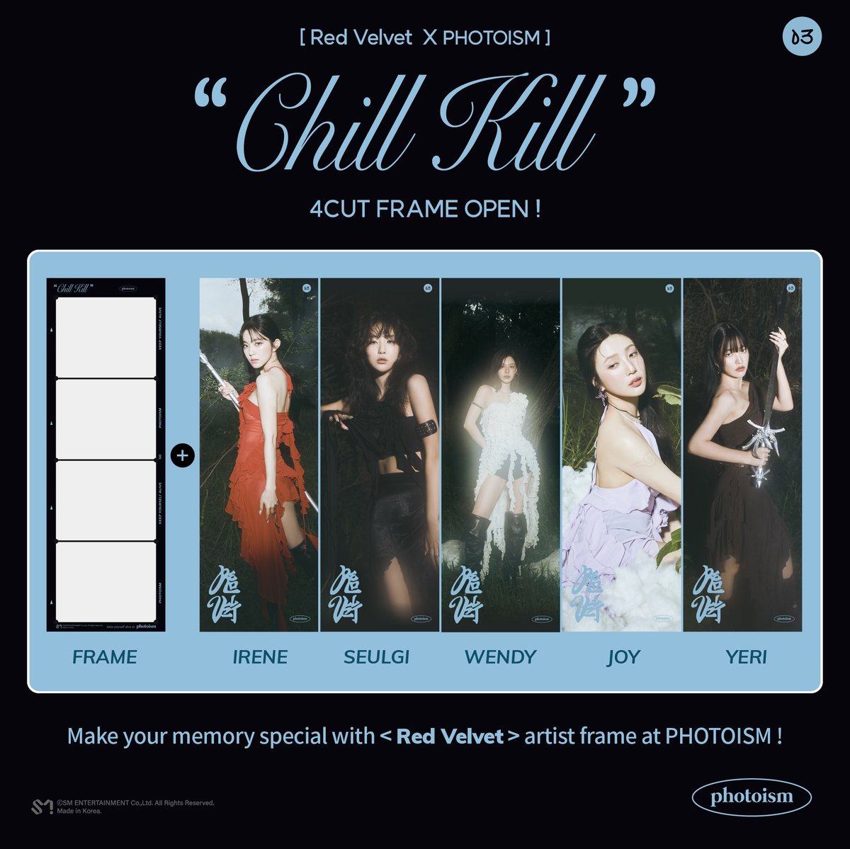 photoism_ph's tweet photo. PHOTOISM X Red Velvet
FRAME COMING SOON

The <Red Velvet> frame will be released on photoism to celebrate their 3rd Full album [Chill Kill] release.

Take photos and make special memories with <Red Velvet> photo frame !

PERIOD : Nov 18 – Dec 20

Keep yourself alive at PHOTOISM https://t.co/Ai06Qvzv2Z