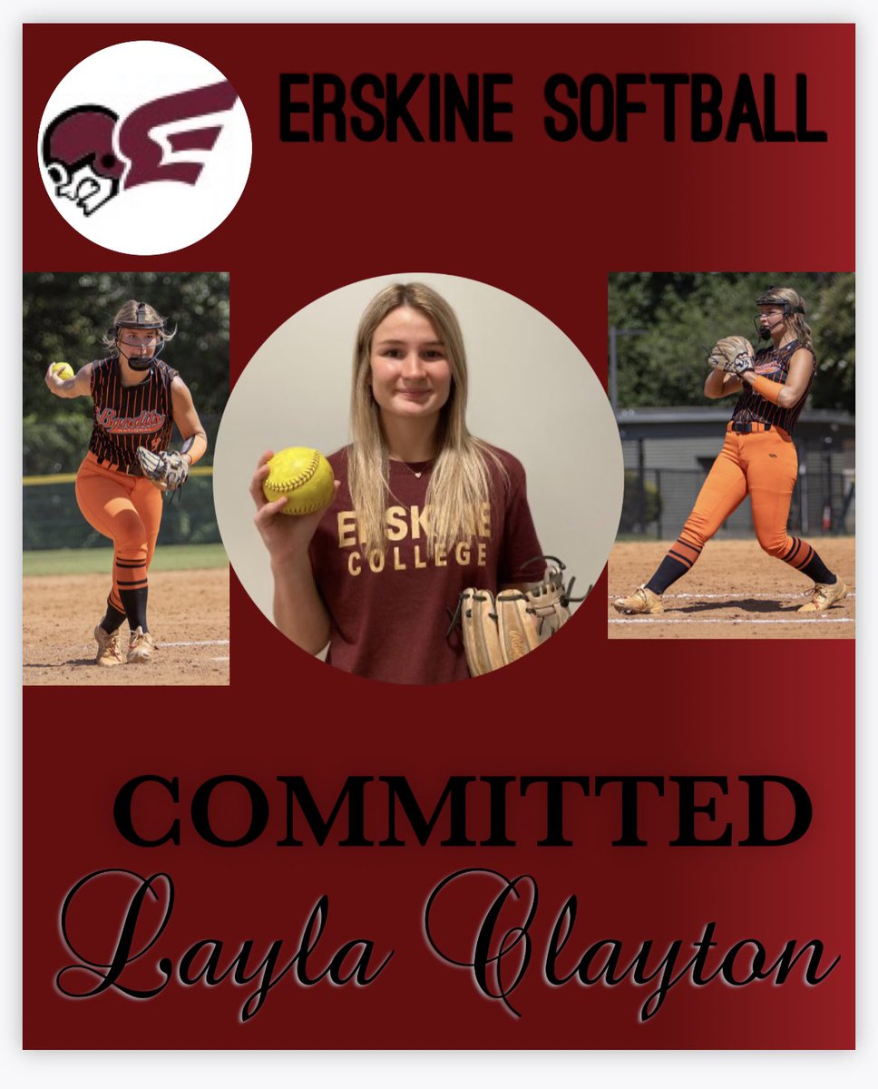 Congratulations @laylaclaytonn looking forward to seeing you play at the next level. #worksnotdone @SheriffGary453 @ErskineSoftball