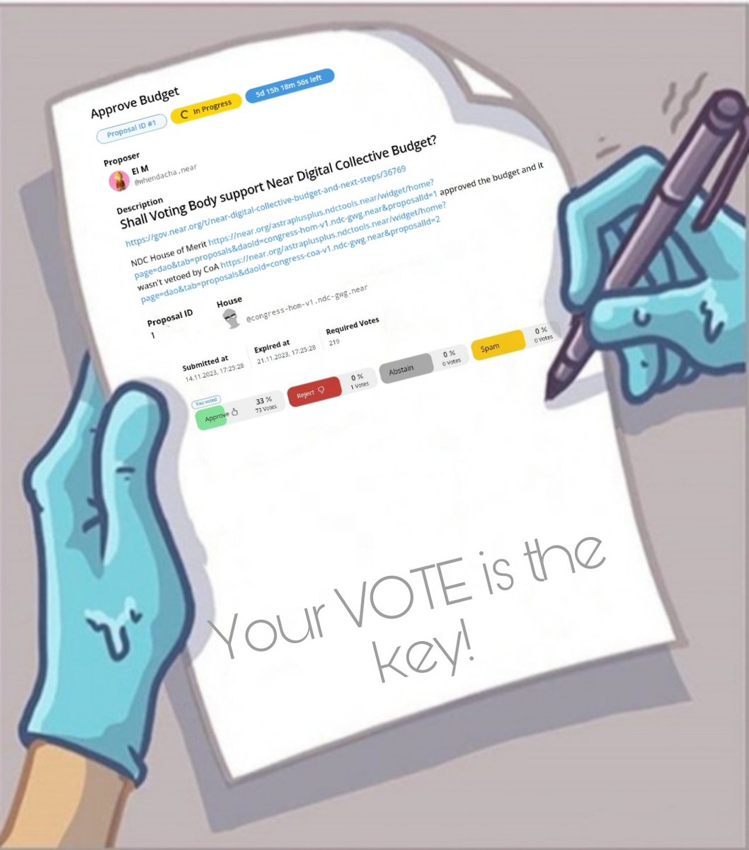 odysnsv's tweet photo. ✌️Have you already voted?👀
🗳️Each participant's voice can significantly influence the #future development and priorities of the NEAR #ecosystem‼️
📌It's time for the community to make a choice🙌
✳️Participate here⬇️
https://t.co/SlxJZUXigx
#NEAR #Budget2024 #News #c #UpdateKE https://t.co/Lp23OWGLoz