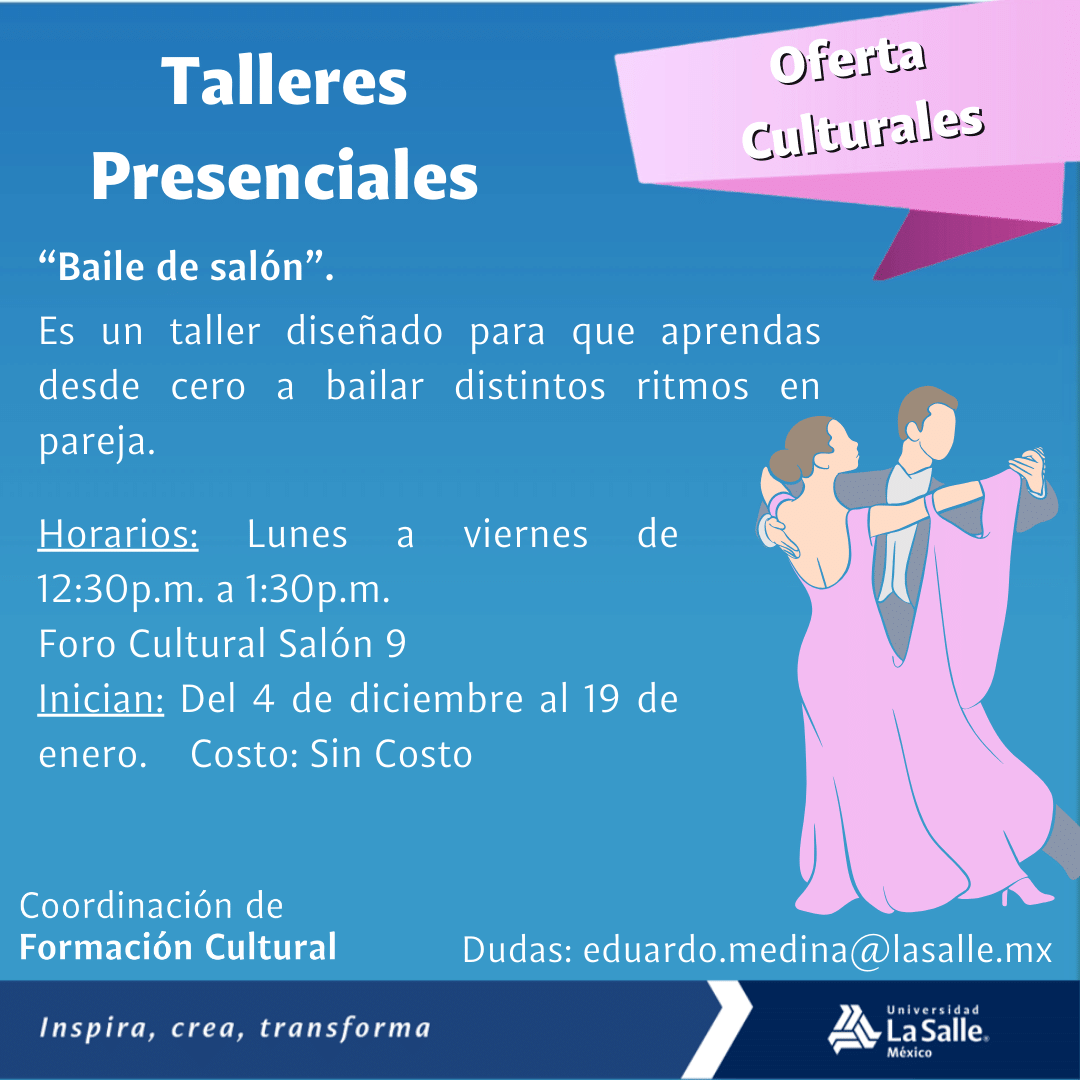 LaSalleMXArte's tweet image. #FormaciónCultural #ProgramasCulturales #talleres