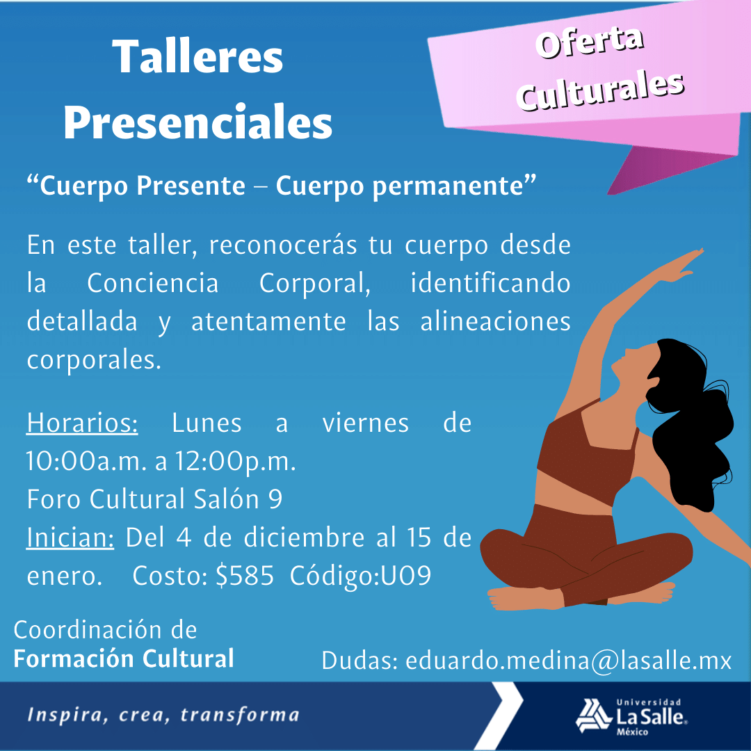 LaSalleMXArte's tweet image. #FormaciónCultural #ProgramasCulturales #talleres