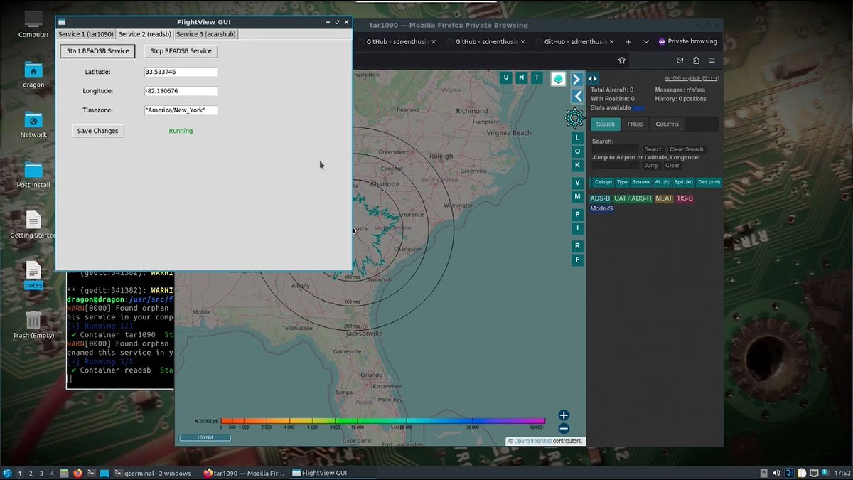 DragonOS: Tracking ADS-B, UAT, ACARS, VDL2 with TAR1090 and a KrakenSDR rtl-sdr.com/dragonos-track…