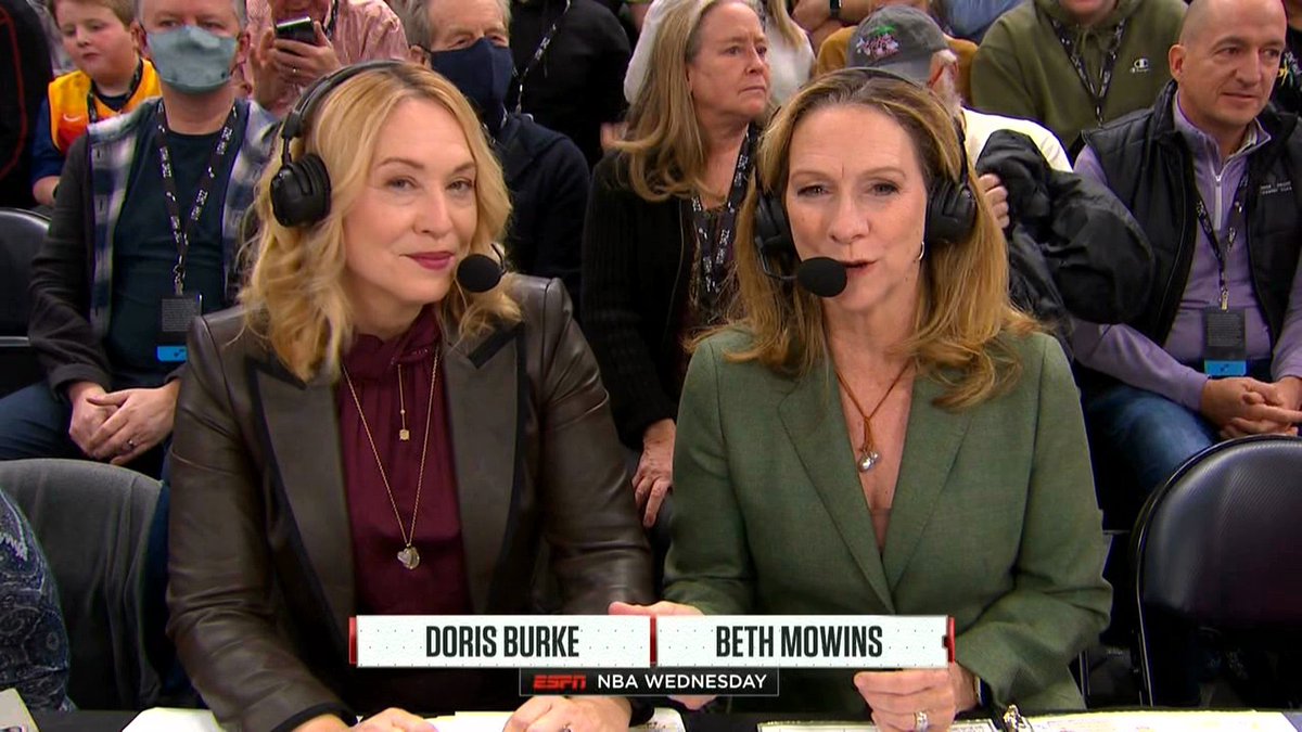 Affablegiant's tweet photo. @bethmowins, @heydb calling tonight’s @celtics v @sixers game! I would listen to these two call middle school bingo games… they are THAT GOOD!!!! https://t.co/3lrT2wqBoS
