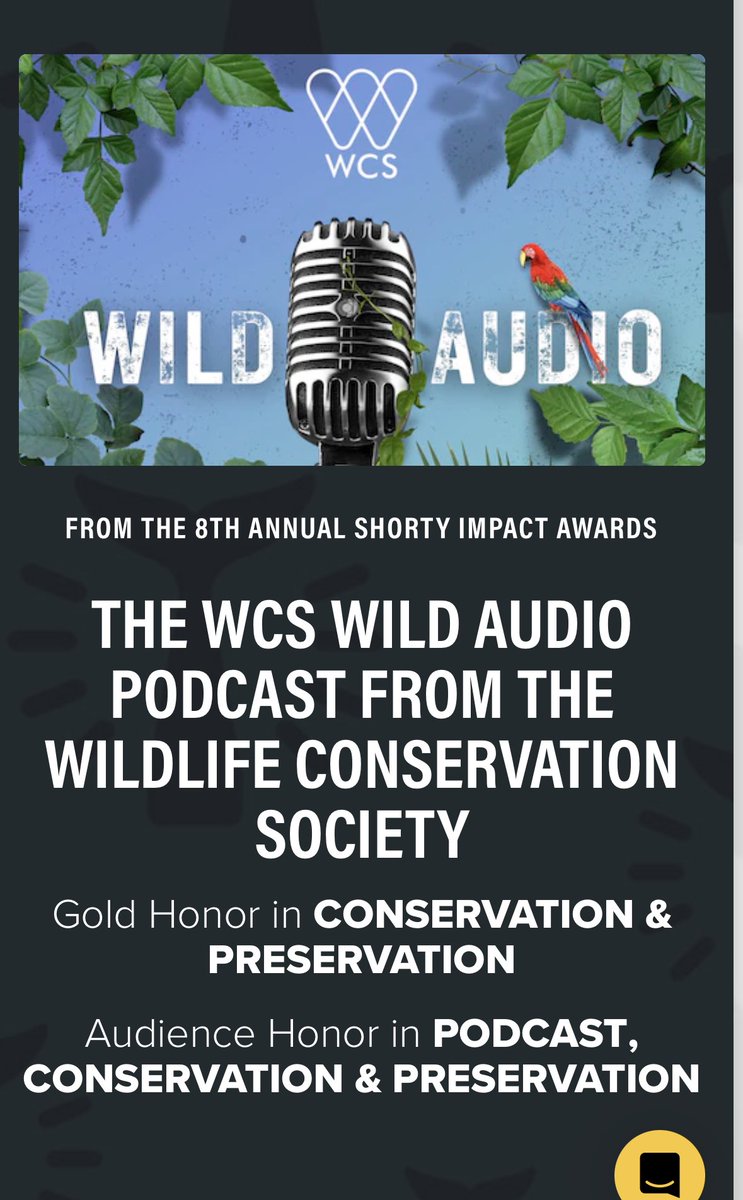 If you don't listen you are missing out on ⁦⁦@TheWCS⁩ award winning podcast! #OnePlanet🌎 👏🏻👏🏻👏🏻⁩⁦@shortyawards⁩