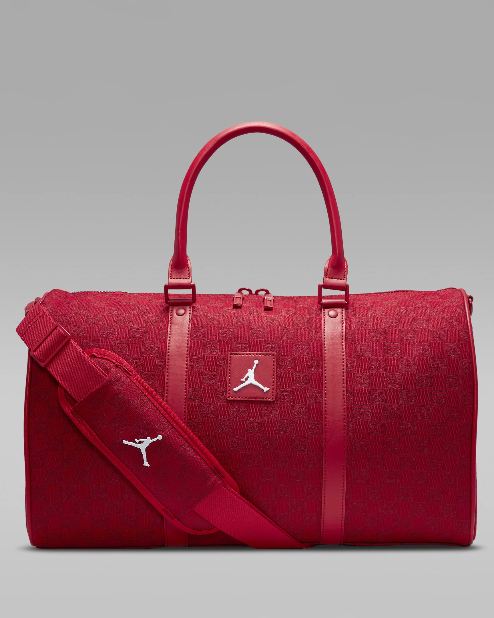 SOLELINKS on X Ad Jordan Monogram Duffle Bag Red on sale for 95 FREE shipping Finish Line https t aCHTx7Nx9O JD Sports https t UceizLR4yj https t KBBtzsWKAE X
