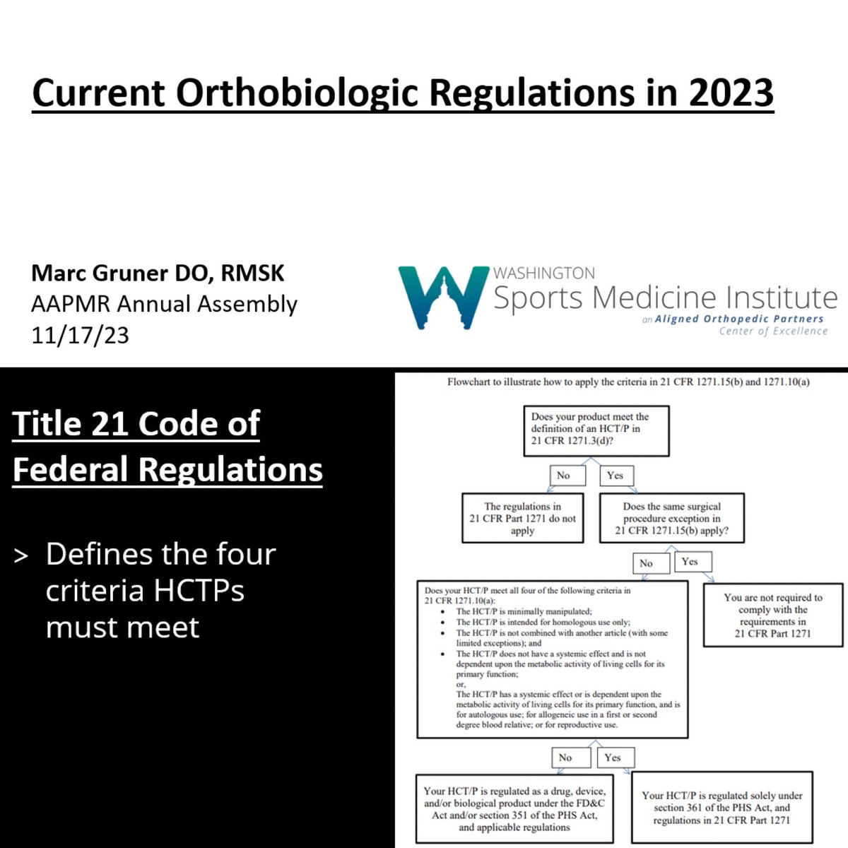 ErekLatzkaMD's tweet photo. Very important topic for any physician (or patient) considering an orthobiologic procedure (#PRP, #BMAC, #MFAT, #stemcells, etc) in the United States. 

@Dr_Gruner , Dr, Auriemma, and I hope to see you Friday 1:45 pm  #aapmr23 @AAPMR https://t.co/bsHRMxyFYq