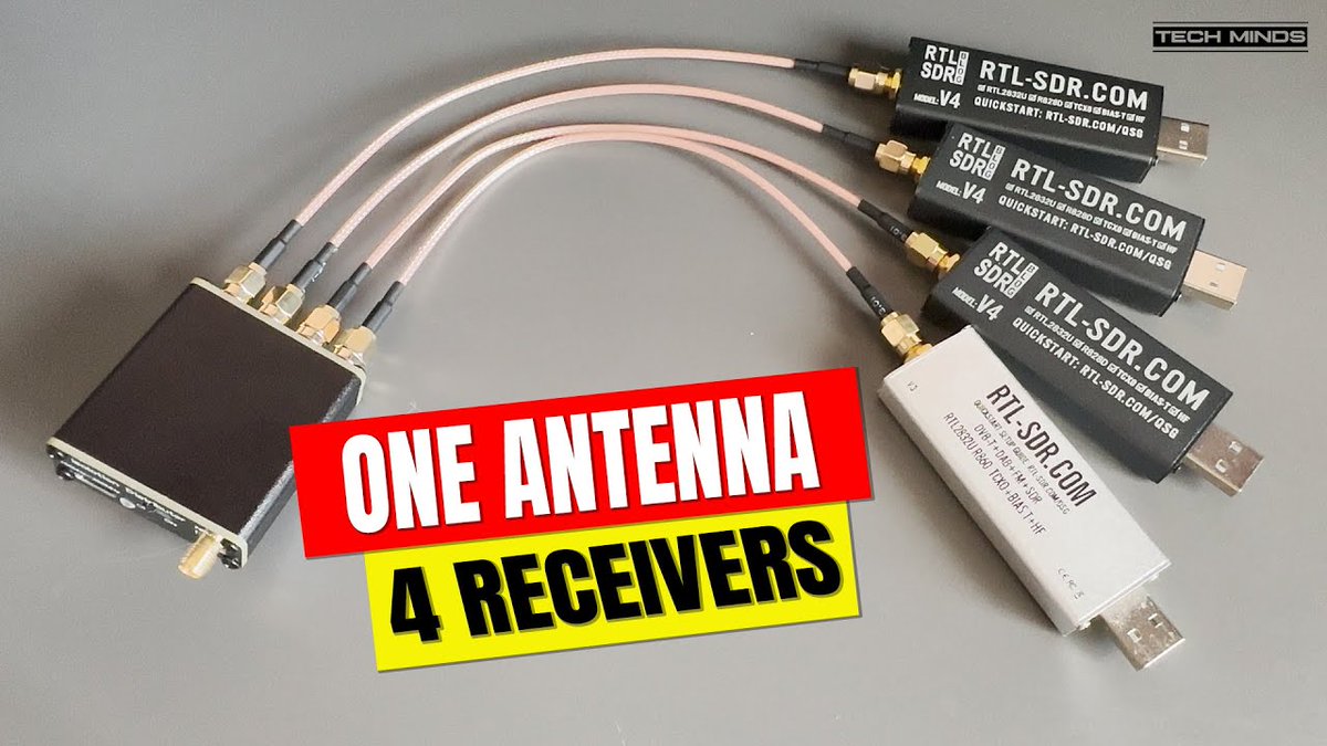 TechMinds: One Antenna Four Receivers with an Active Distributor rtl-sdr.com/techminds-one-…
