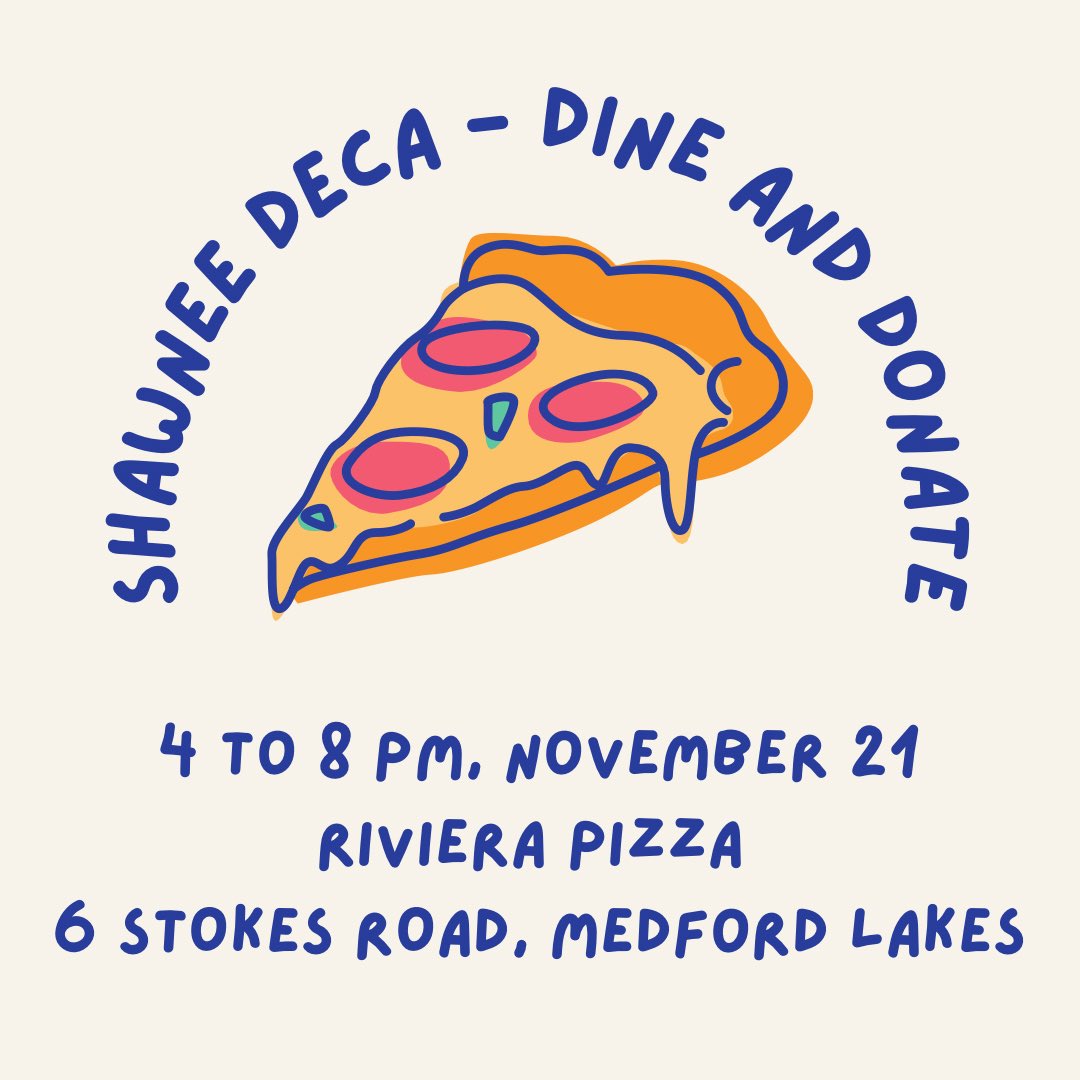 Meet us next week at Riviera Pizza in Medford Lakes for a Dine and Donate! You must have a printed out flyer and be dining in!