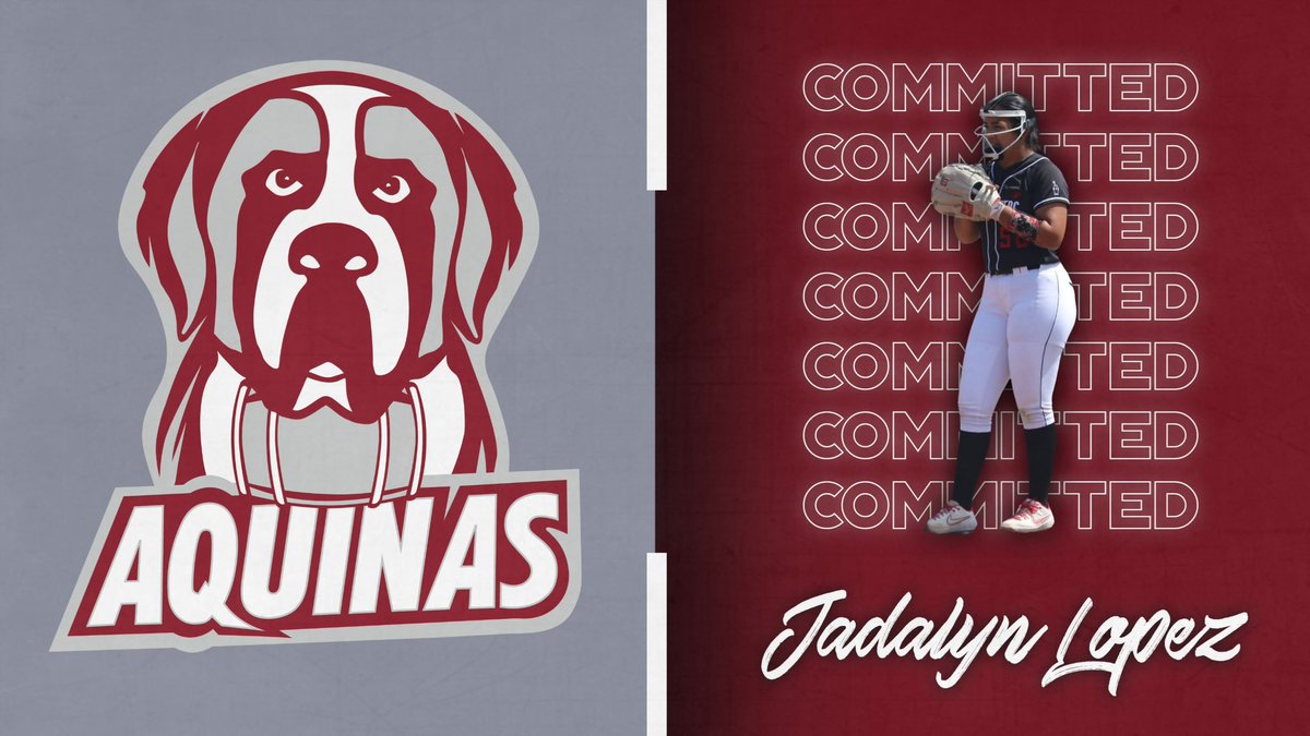A big congratulation to <a href="/JadalynLopez50/">Jadalyn Lopez</a> on her commitment to Aquinas.  Coach Koch is getting a dedicated, gritty player with a Big bat. They are also getting a great teammate. Big things ahead! <a href="/AquinasSoftball/">St. Thomas Aquinas Softball</a> 🐶🐶
