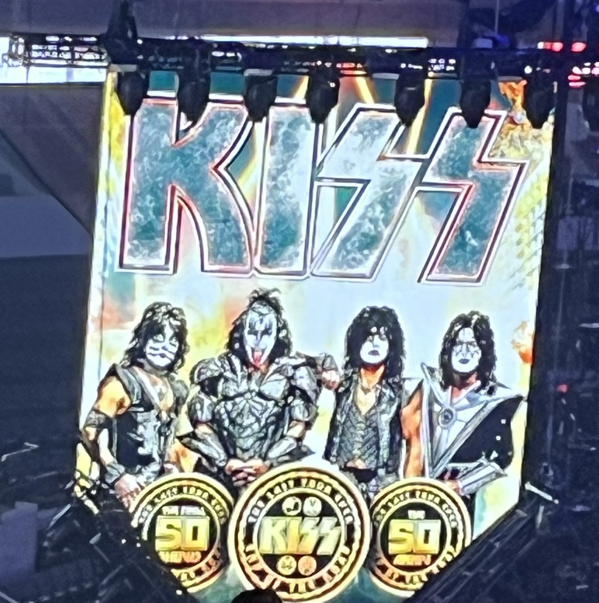 Getting ready to rock out to kiss