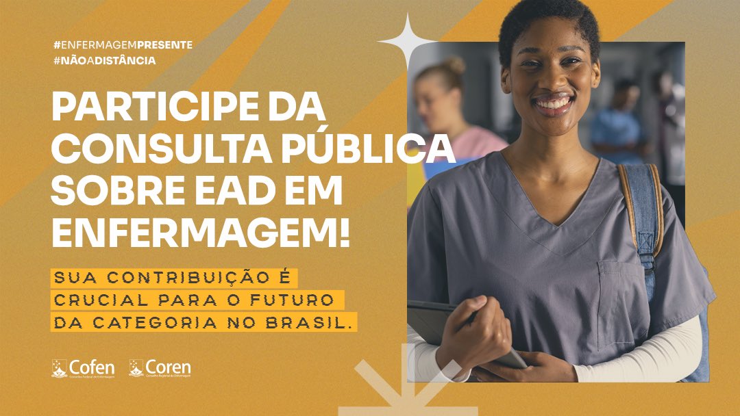 Acesse gov.br/participamaisb… e participe da consulta pública sobre a graduação a distância em Enfermagem!