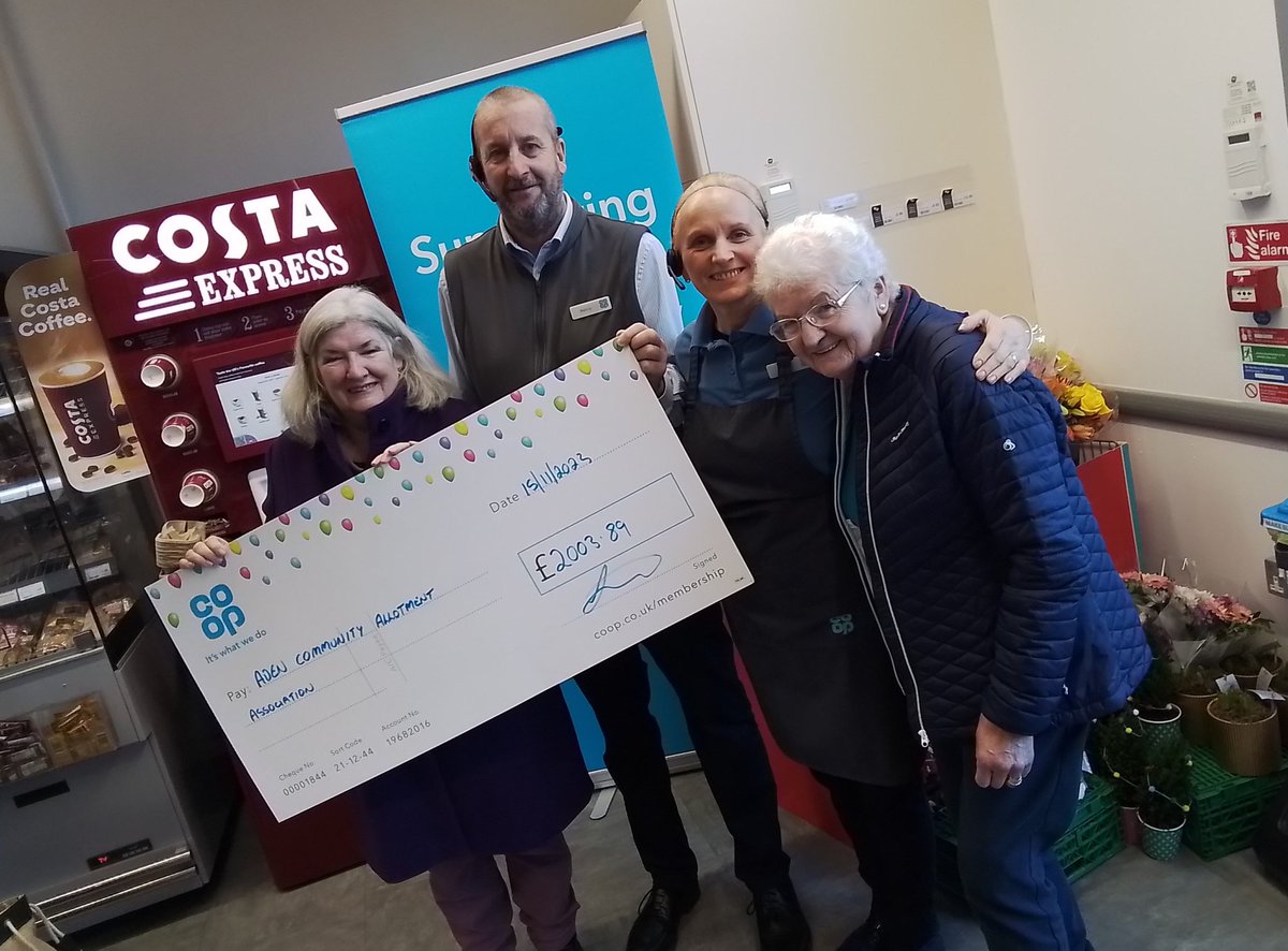 babshooli's tweet image. #CoopCelebration 
THANKS @coopuk members #Strichen and #Mintlaw !
@AdenAllotment are so grateful for the donation to make the site more secure against intrusion, so they can resume their wonderful programme welcoming the community to the gardens.