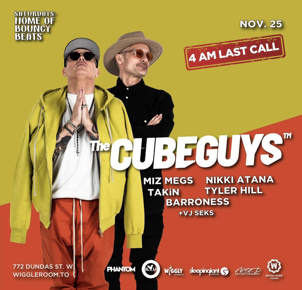 @THECUBEGUYS Saturday November 25 at @WiggleRoomTO #housemusic #bouncy #beats 🕺🏻