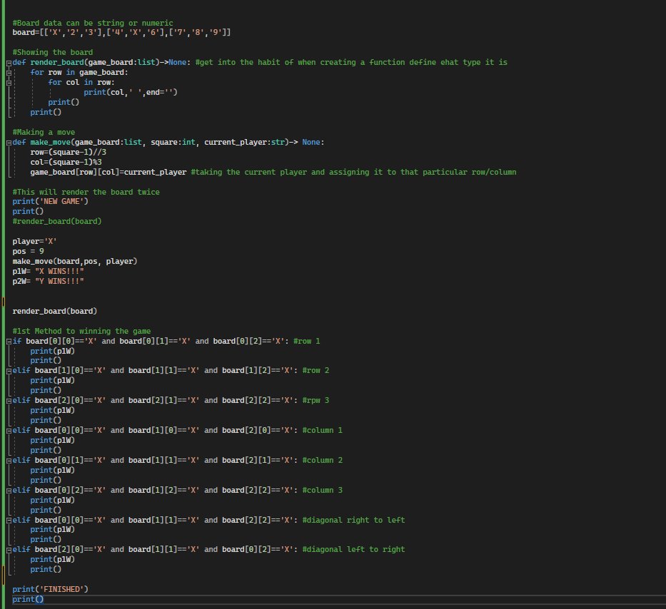 StephenOSi8473's tweet photo. Here is Day 4 and Day 5 for 100 days of coding. In the first image I used functions streamline my code for a simple tictactoe game. However, I am still working on player input. The Second code snippet is a lesson on recursion. #Coding #pythonprogramming https://t.co/aq6bvvgiTJ