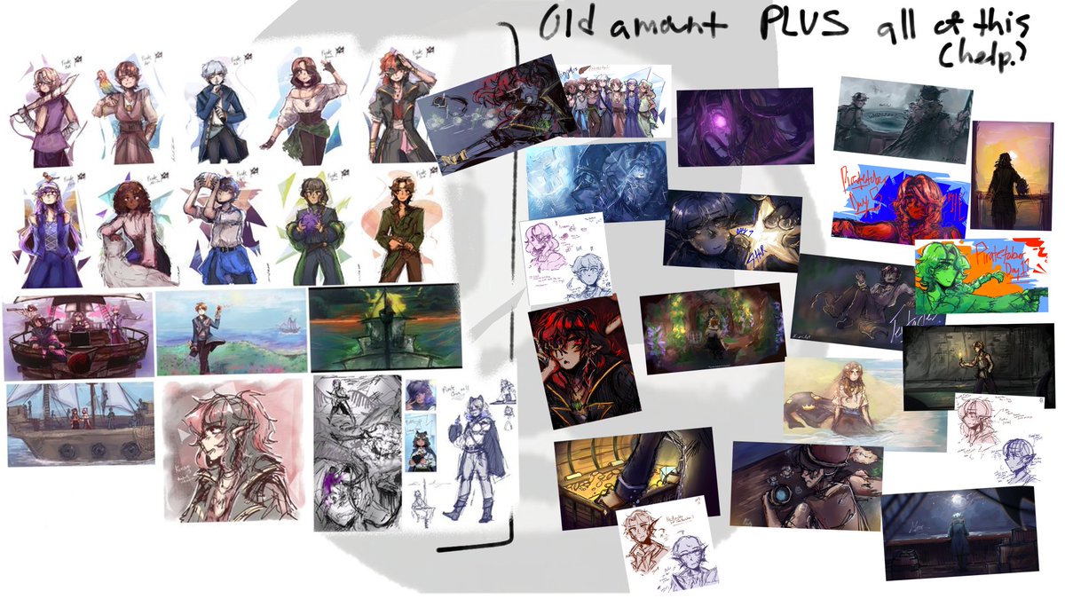 Cheetahdash_'s tweet image. Thread 🧵on all of my pirate drawings !! (As of the writing of this !!)