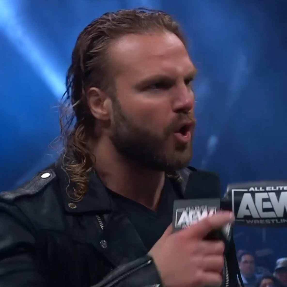 Denise 'Hollywood' Salcedo on X: Hangman Adam Page has now joined the AEW  Revolution media scrum.  / X