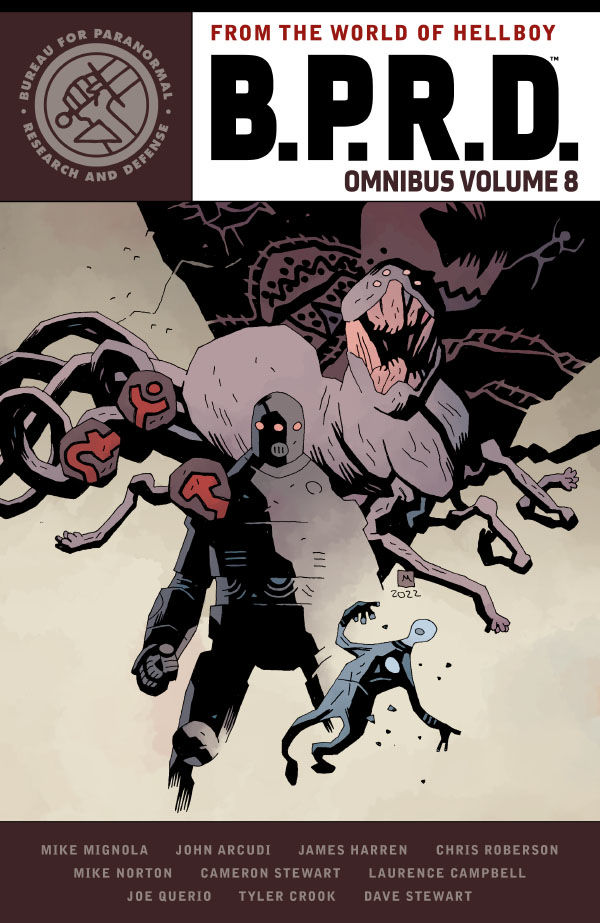 New this week! B.P.R.D. Omnibus Vol. 8: bit.ly/46a9k9q This omnibus series presents the main collection of B.P.R.D. stories in a single series of ten paperback volumes. By @artofmmignola, John Arcudi, Chris Roberson, @JamesHarren1, Mike Norton and more! #ncbd