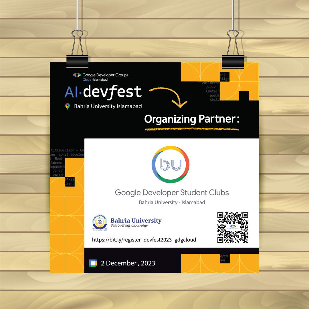 🎉 Exciting News! 🌐 GDG Cloud Islamabad is delighted to announce our collaboration with the incredible <a href="/gdscbulc/">GDSC Bahria</a>  for Cloud AI Devfest Islamabad 2023 . A warm welcome to all GDSC chapters 🤝

🔗 Secure your spot now:
bit.ly/register_devfe…