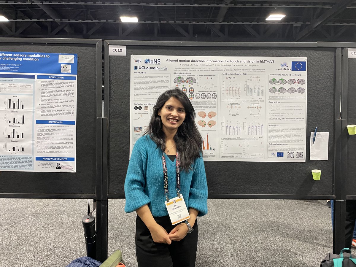 Thanks to everyone who passed by my poster!
Had a great time presenting at #sfn23  🥂Cheers to interesting discussions and <a href="/SfNtweets/">Society for Neuroscience (SfN)</a> 🧠
<a href="/multiTOUCH_itn/">multiTOUCH</a> <a href="/uclouvain/">uclouvain</a> #MSCA #multisensory #fmri #mvpa #SFN #SfN2023 #haptics  #vision #neuroscience