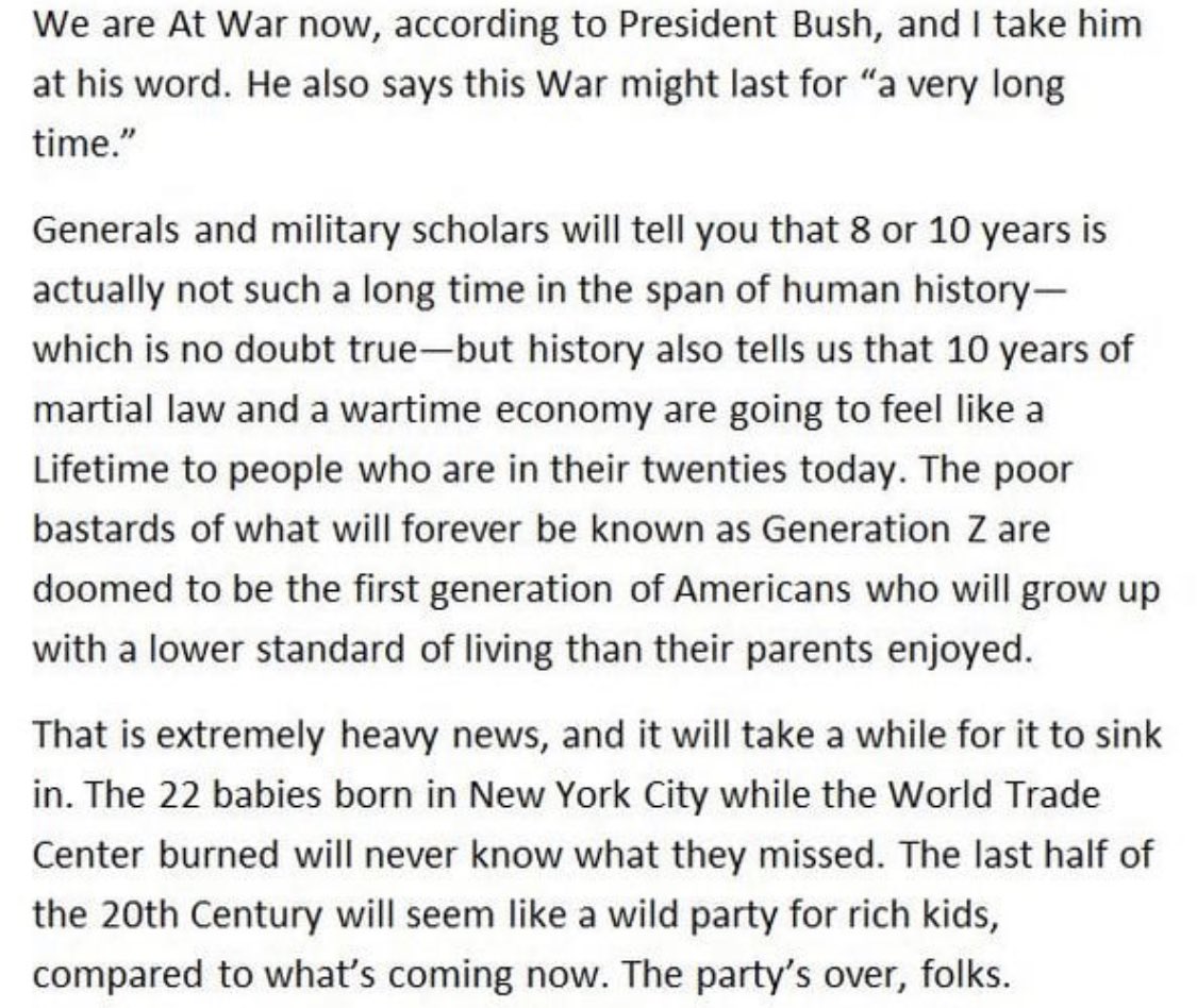 highbrow_nobrow's tweet photo. 📖Hunter S. Thompson wrote this a week after 9/11. It was prescient. https://t.co/yBH9Zjre3J