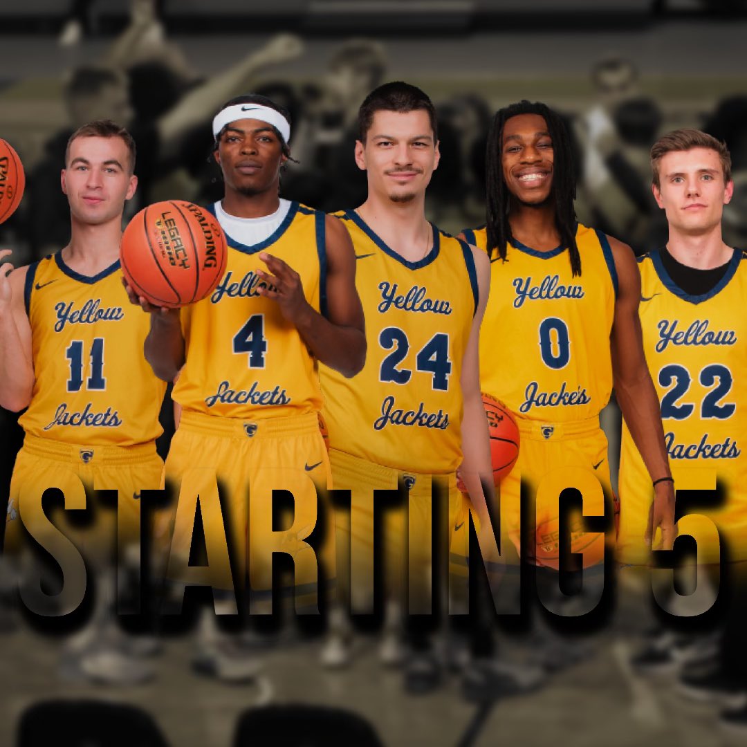Starters for today’s game!!🏀

0️⃣ Darrius Davis <a href="/15_DarriusDavis/">Darrius Davis</a> 
4️⃣ Patrick Fisher <a href="/_patrickfisher/">Coach P</a> 
1️⃣1️⃣ Austin Braun <a href="/austin_braun2/">Austin Braun</a> 
2️⃣2️⃣ Carson Busch <a href="/CarsonBusch/">Carson Busch</a> 
2️⃣4️⃣ Aleksa Markovic <a href="/aleksa619/">Aleksa Marković</a> 

#Graceland 
#goyellowjackets !!