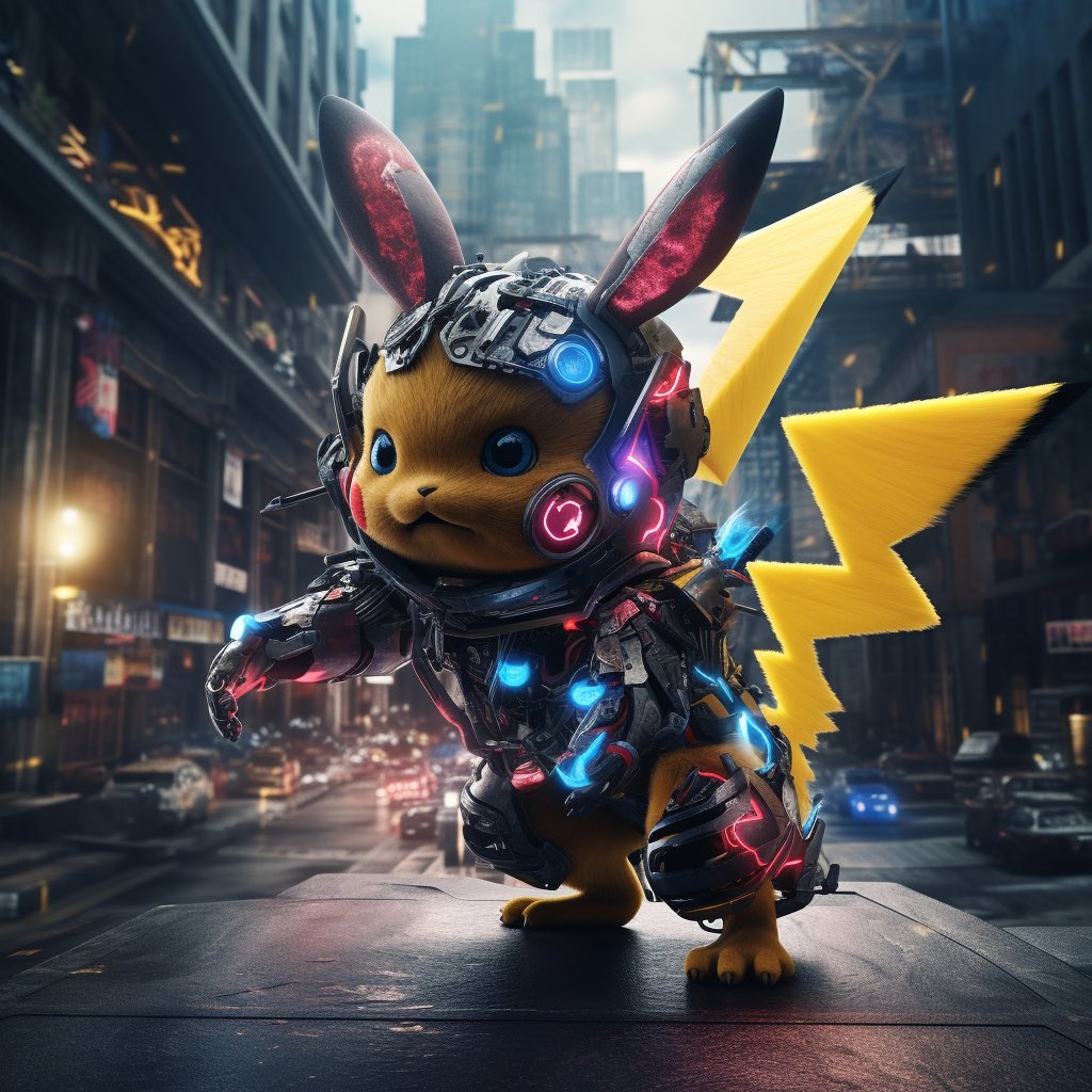 adublezz's tweet photo. Evolution of pikachu 

#pikachu #pokemon #pikapika #midjouney #midjouneyart #artoftheday #aiart #aiartwork #aiartist #midjouneyartist #pokemonart #anime #animeart https://t.co/DvNpfiTzGh
