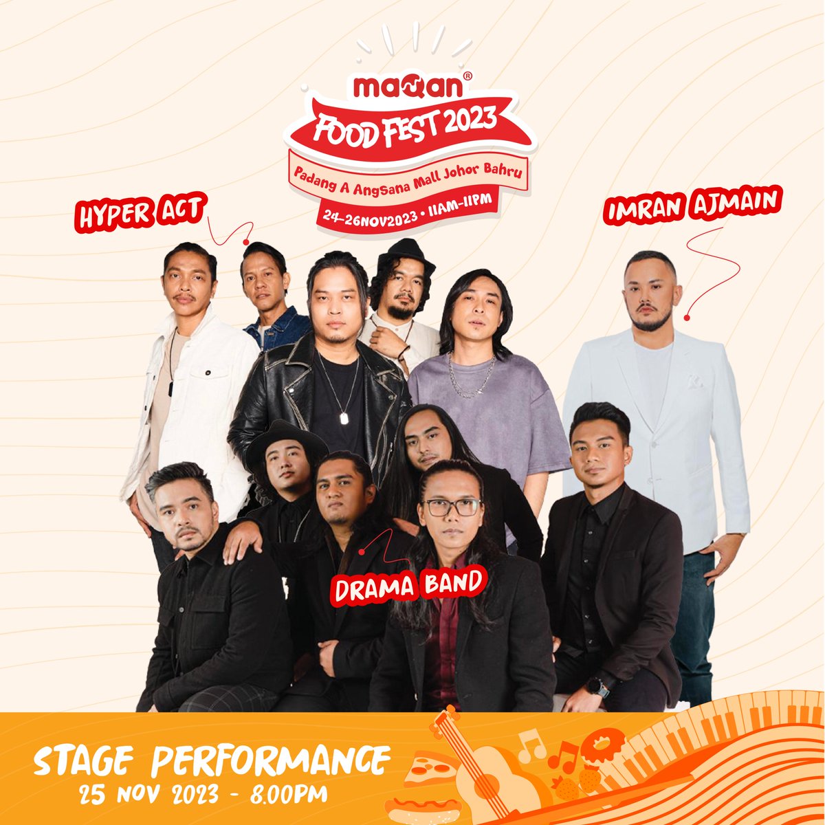 visitjohor_'s tweet photo. Datang maQan Food Fest 2023 ni sambil makan, sambil kita enjoy muzik dari artis artis yang dibawakan khas untuk korang enjoy dan have fun dengan family dan geng maQan korang 🎸🤟🏻

Jumpa sana geng maQan sekalian, Masuk adalah PERCUMA. Save the date guys! 😎 https://t.co/bBIDN5LeMB