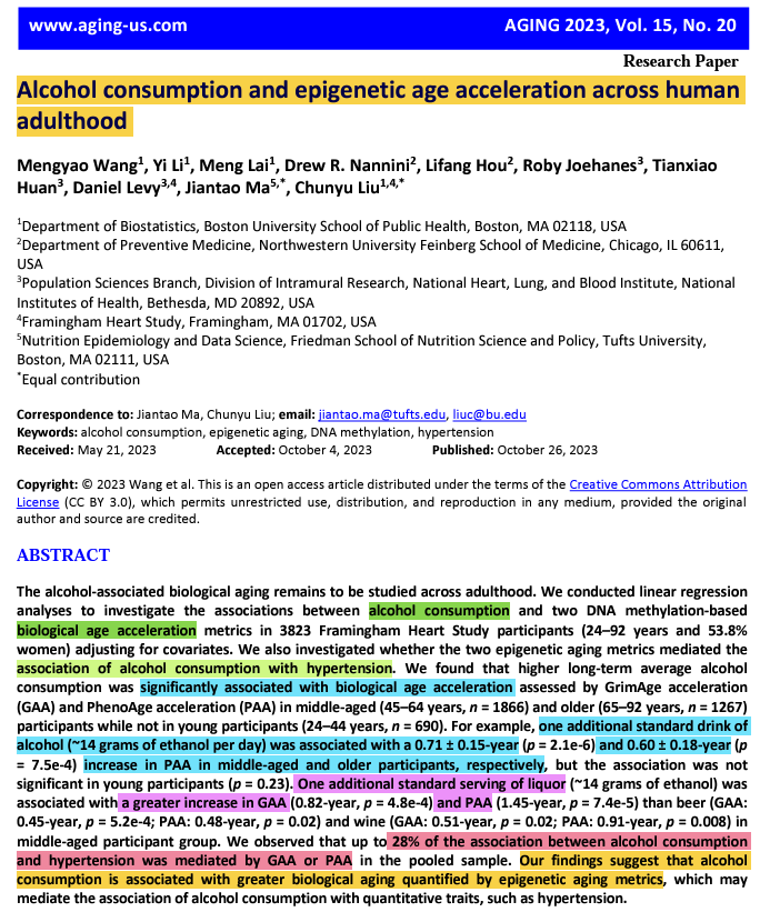 Great news! Any amount of alcohol can make you age faster. But not wiser. That 'one glass of a wine a day good for you' advise that doctors (& literally everyone gives out)? - hit it out of the ball park. Cardiologists advising people to have 1 alcohol drink per day - please