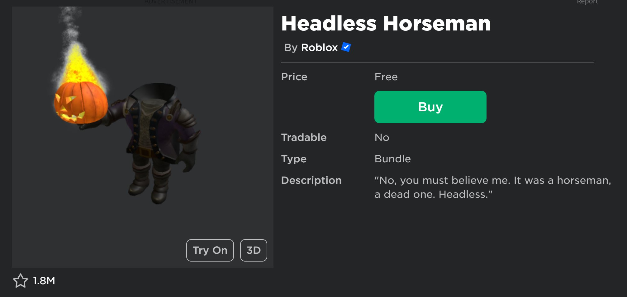 ROBLOX JUST MADE HEADLESS HORSEMAN FREE!!! 