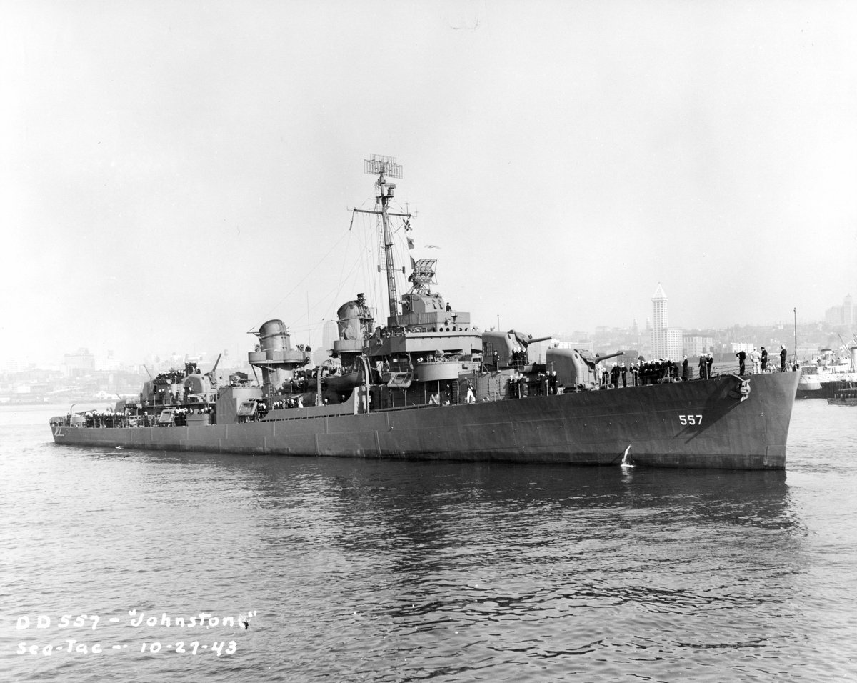 CavasShips's tweet photo. Flight III Arleigh Burke-class destroyer DDG141 will be named ERNEST E EVANS, @SECNAV announced 15 Nov. Evans, namesake of 1950s ocean escort USS EVANS DE1023, was the CO of famed destroyer USS JOHNSTON DD557 sunk charging Japanese warships at the... https://t.co/NOBX0hJZU3 https://t.co/KiL6lYwRq0