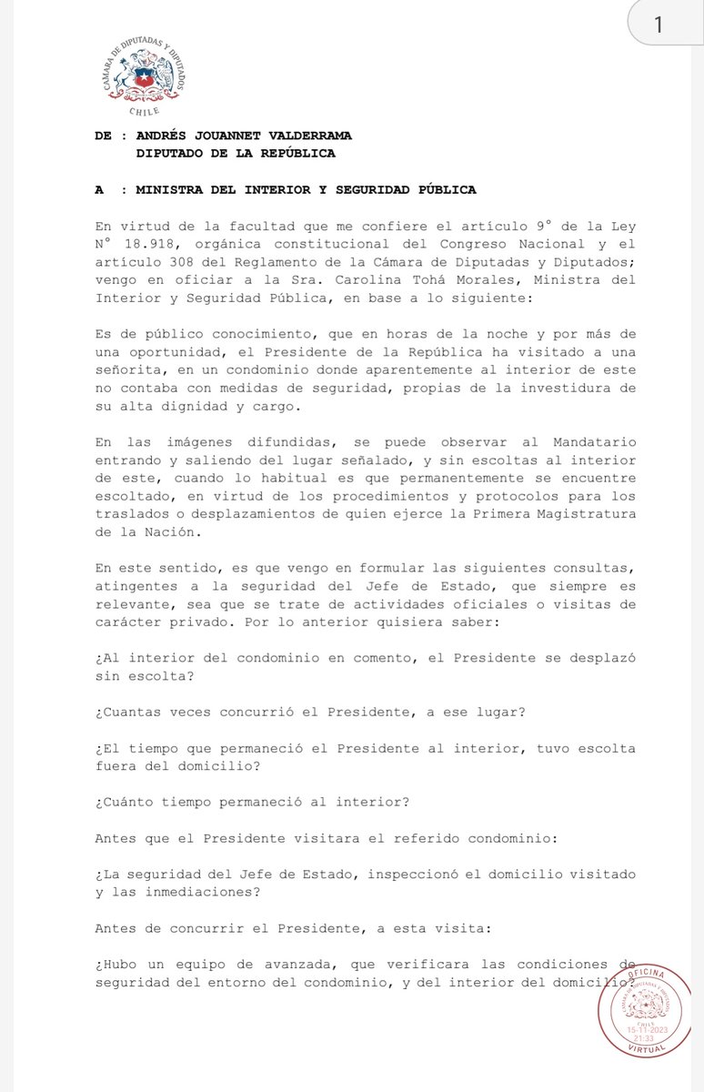 rodrigovega's tweet photo. El oficio deo Presidente de Amarillos es un chiste. El diputado Jouannet rebaja la facultad fiscalizadora de la Cámara al payaseo y al ridículo absoluto. Una pérdida de tiempo, un documento que parece sketch del Jappening con Já. https://t.co/1f2yVYgN7y