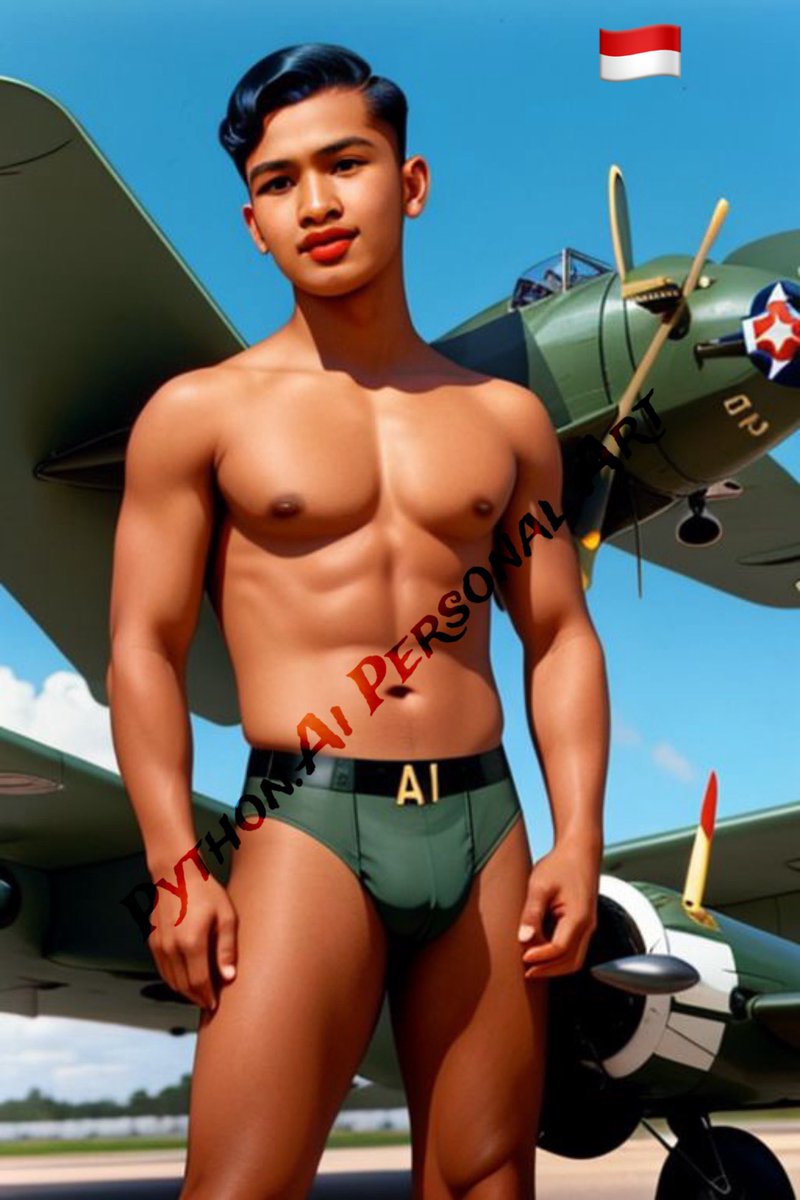 AsianHotBoyz69's tweet photo. A bomber pilot in World War 2, handsome & sexy guy.
#AiArtWork #NSFW #StableDiffusion #PythonAi #AiGay #AIイケメン部 #AiGayArt #GayAi #GayArtAi #AiGuy #AiGayGuy #GuyAi https://t.co/rovdHMmG8X