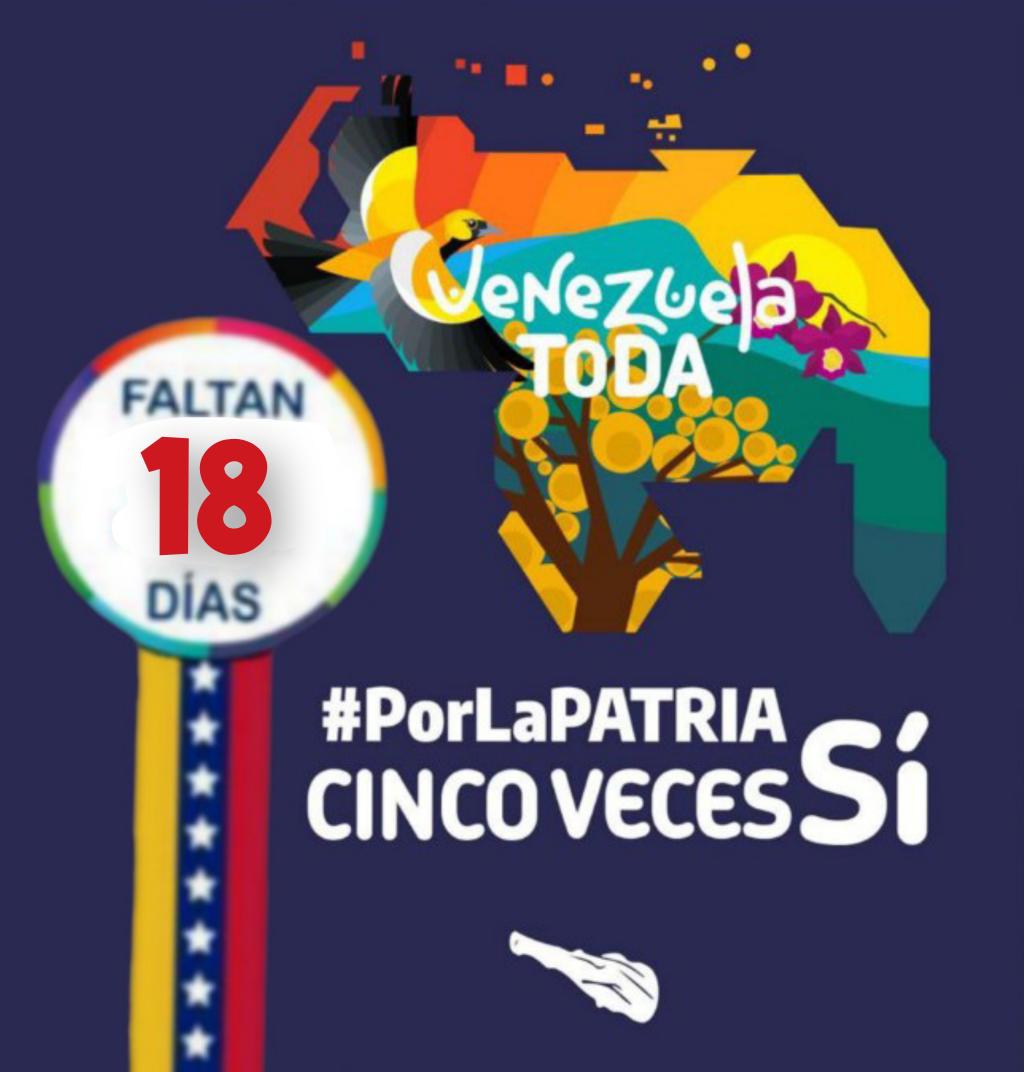 #PorLaPatriaCincoVecesSí
Juntos Nosotros Venceremos!!!
<a href="/dcabellor/">Diosdado Cabello R</a> <a href="/ConElMazoDando/">Con el Mazo Dando</a>