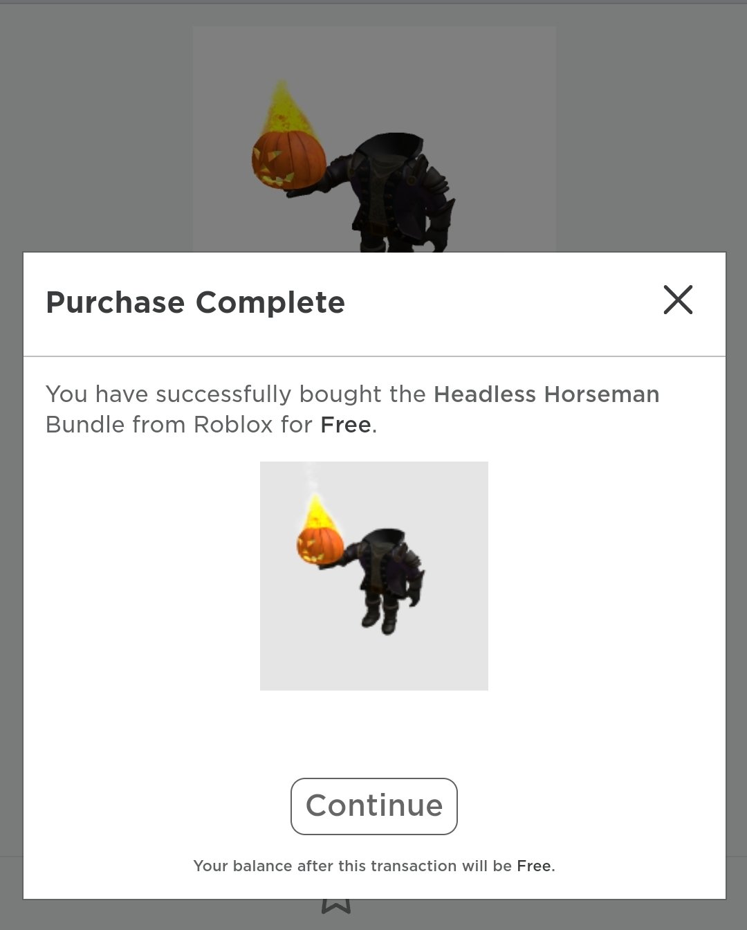 RTC on X: Roblox has taken the Headless Horseman offsale, it was  accidentally made FREE?!  / X