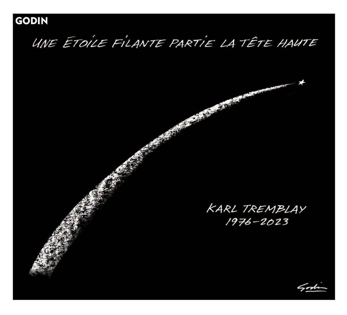 L'hommage de notre caricaturiste Godin à Karl Tremblay
bit.ly/40DTLFU