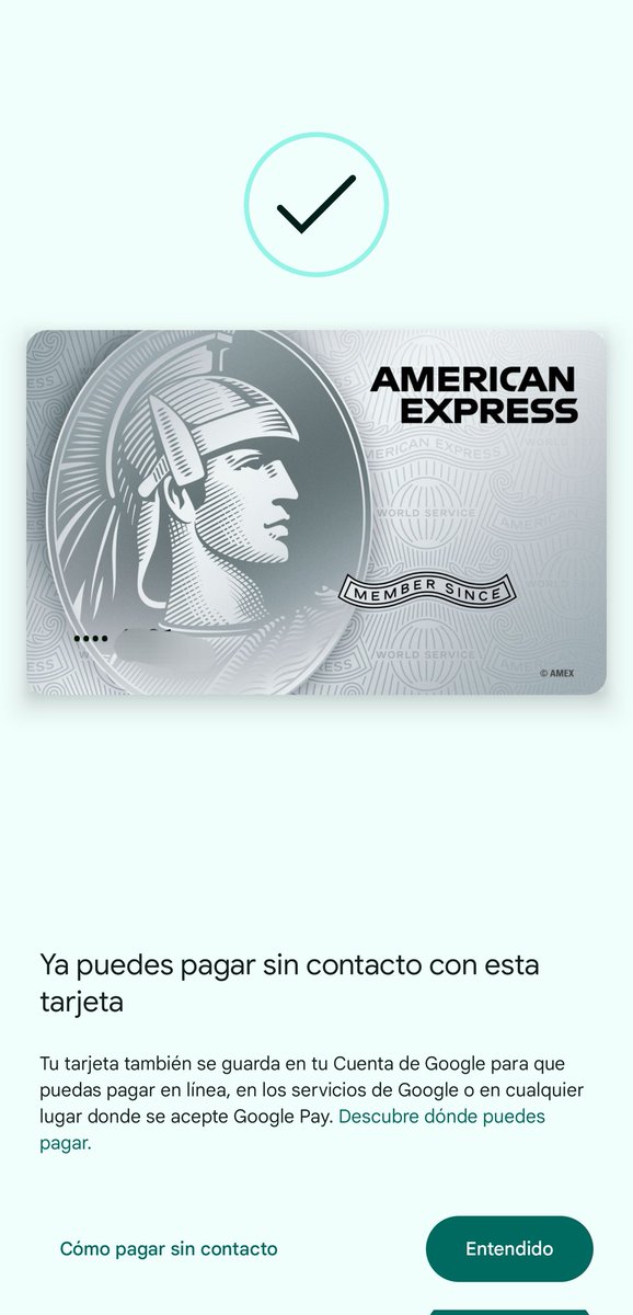 sloaxleak's tweet image. @AmericanExpress México ya es compatible con Google Wallet, esto con sus emitidas directamente por ellos.

@HomeroJSanchez @ContactlessLATI