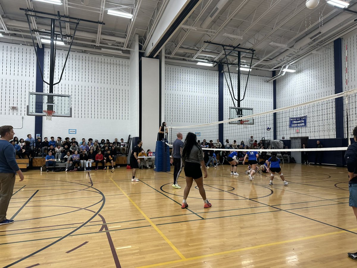 Staff vs student volleyball game! Serving up some great energy and fun for all!
