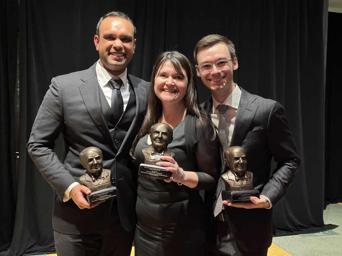 Congratulations to NJIT’s Edison Award winners Tara Alverez, John Vito d’Antonio-Bertagnolli, and Chang Yaramothu! #NJITmakes Innovators